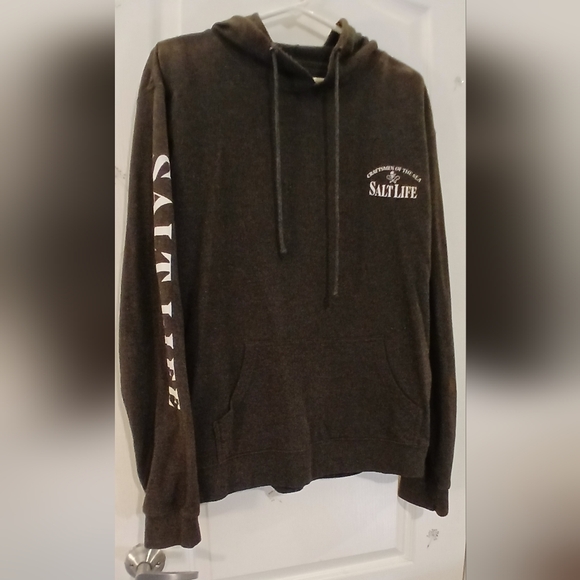 Salt Life Black Hoodie with Logo - Picture 2 of 6